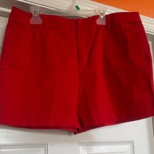 Jones New York High Waist Red Women's Shorts